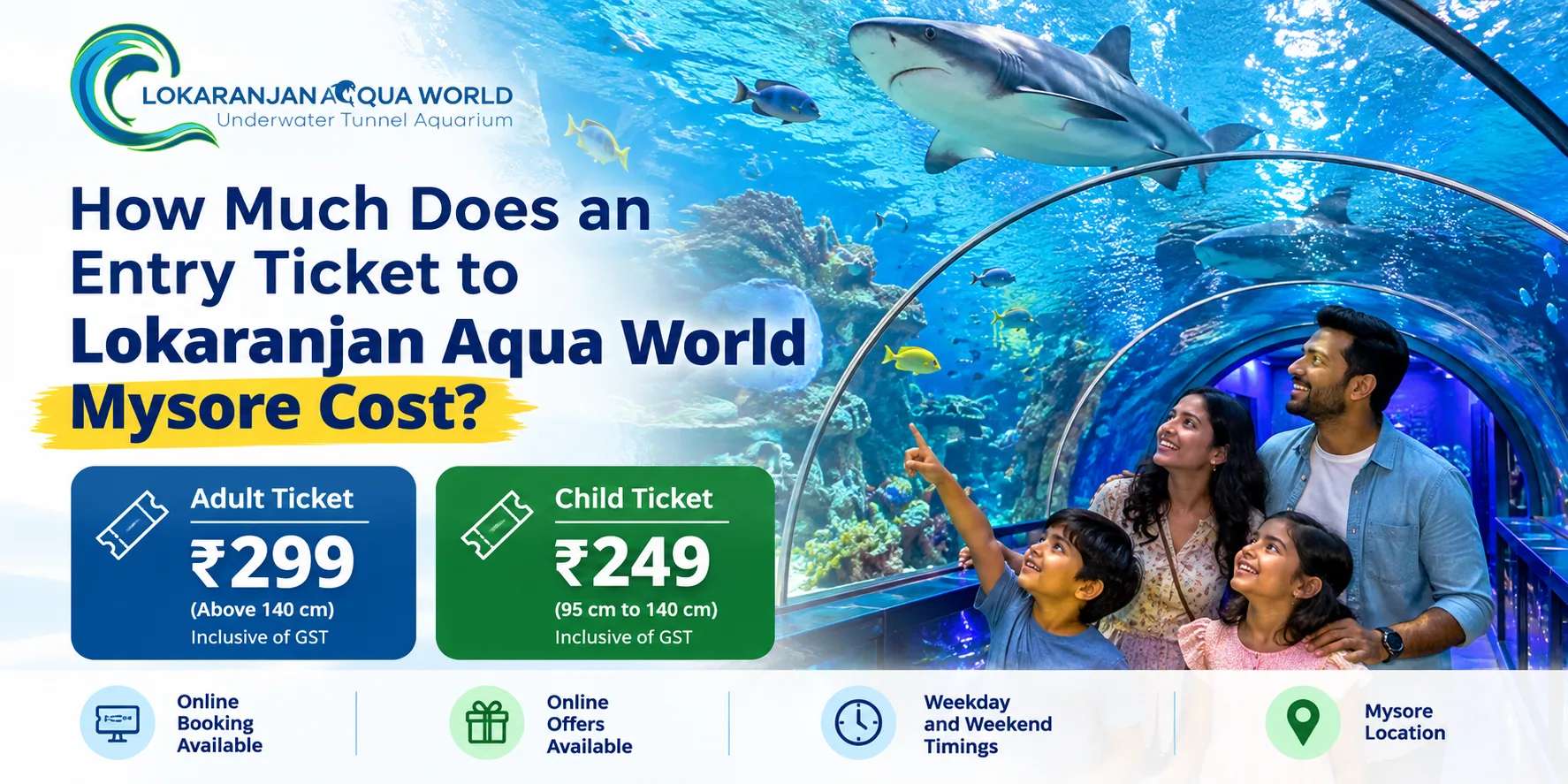 How Much Does Lokaranjan Aqua World Mysore Entry Cost?